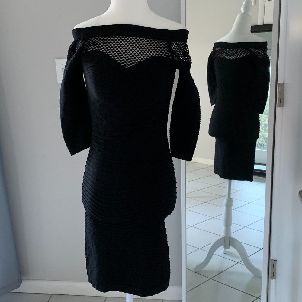 YAMAMAY Italian Designer Bodycon OffShoulder Dress